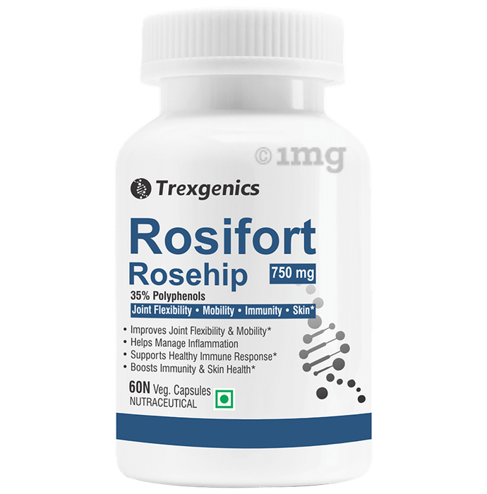 Trexgenics Rosifort Rosehip 35% Polyphenols 750mg Veg Capsule