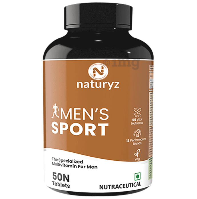 Naturyz Men's Sport Multivitamin Tablet  With 55 Vital Nutrients & 13 Performance Blends