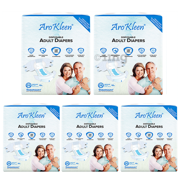 Arokleen Disposable Adult Diaper (10 Each) Medium