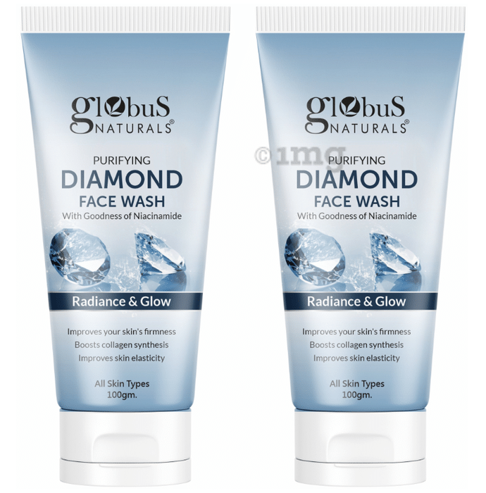 Globus Naturals Purifying Diamond Face Wash (100ml Each) Radiance & Glow