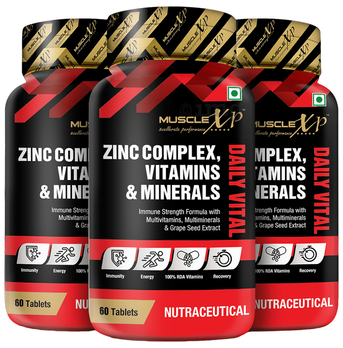 MuscleXP Zinc Complex Vitamins & Minerals Daily Vital Tablet (60 Each)