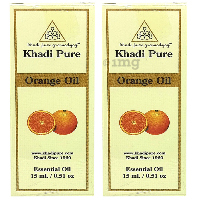 Khadi Pure Orange Essential Oil (15ml Each)