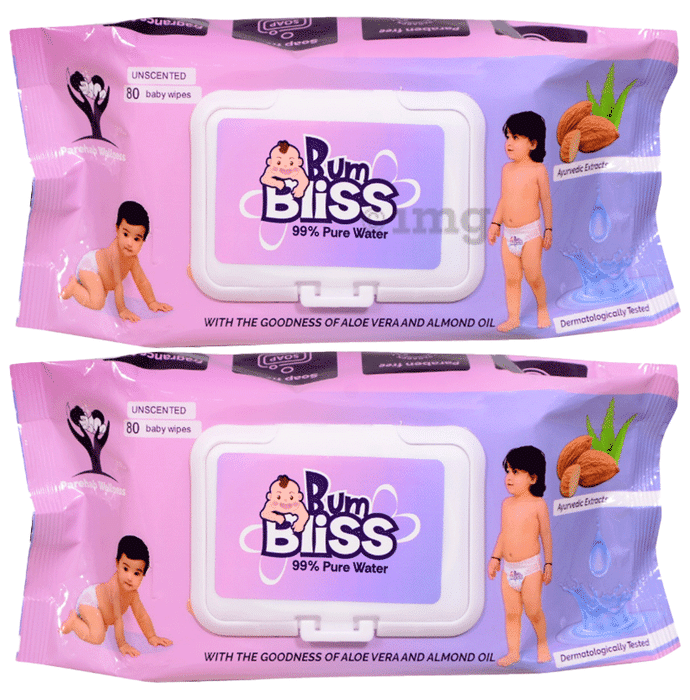 Bum Bliss 99% Pure Water Unscented Baby Wipe (80 Each)