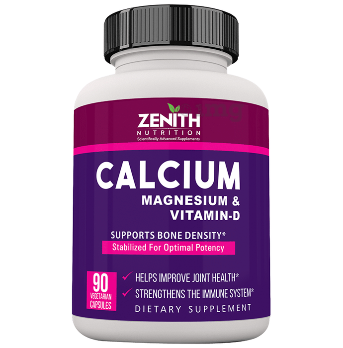 Zenith Nutrition Calcium Magnesium & Vitamin-D Vegetarian Capsule