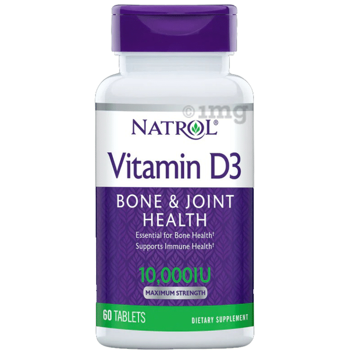 Natrol Vitamin D3 10,000 IU Tablet | For Bone, Joint & Immune Health