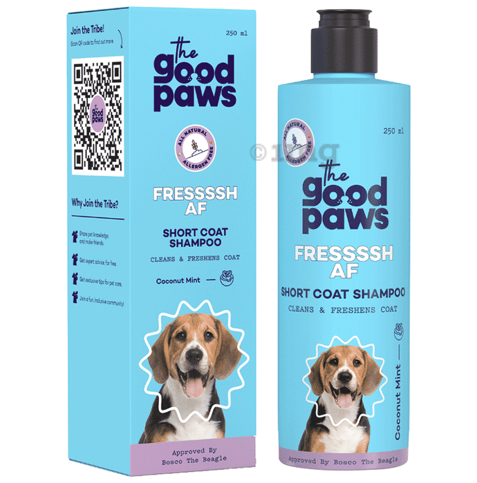 The Good Paws Fressssh Af Short Coat Dog Shampoo