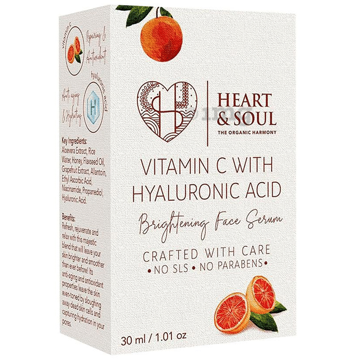 Heart and Soul Vitamin C with Hyaluronic Acid Brightening Face  Serum