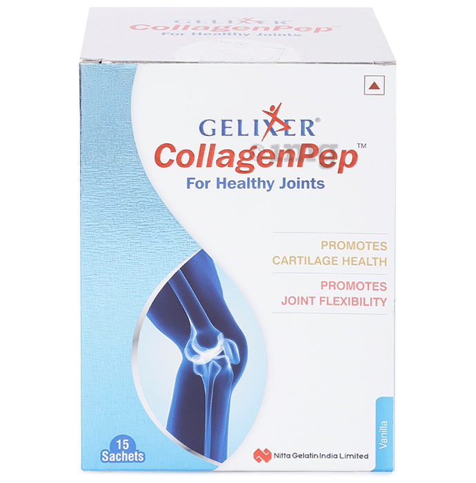 Gelixer Collagen Pep Sachet for Joint Flexibility & Cartilage Health | Flavour Vanilla