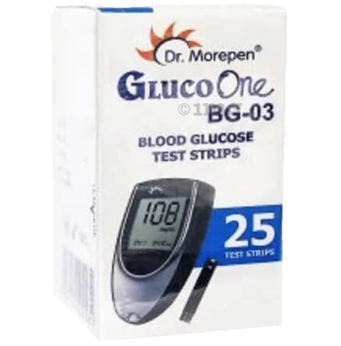 Dr Morepen Gluco One Bg Blood Glucose Test Strip Only Strips Buy