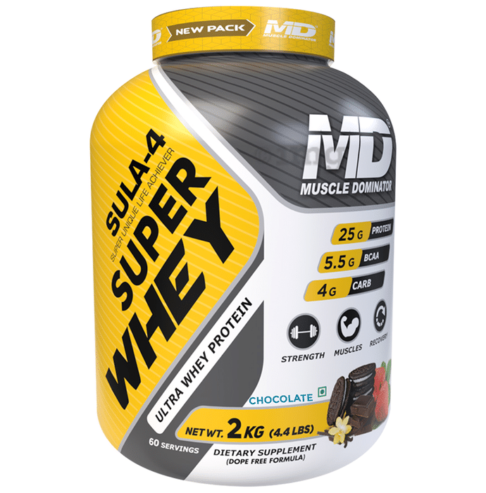Muscle Dominator Sula 4 Super Whey Ultra Whey Protein Chocolate Powder