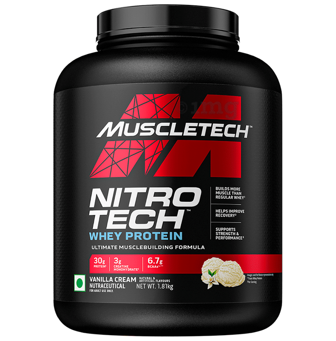 Muscletech Nitrotech Whey Protein Powder Vanilla