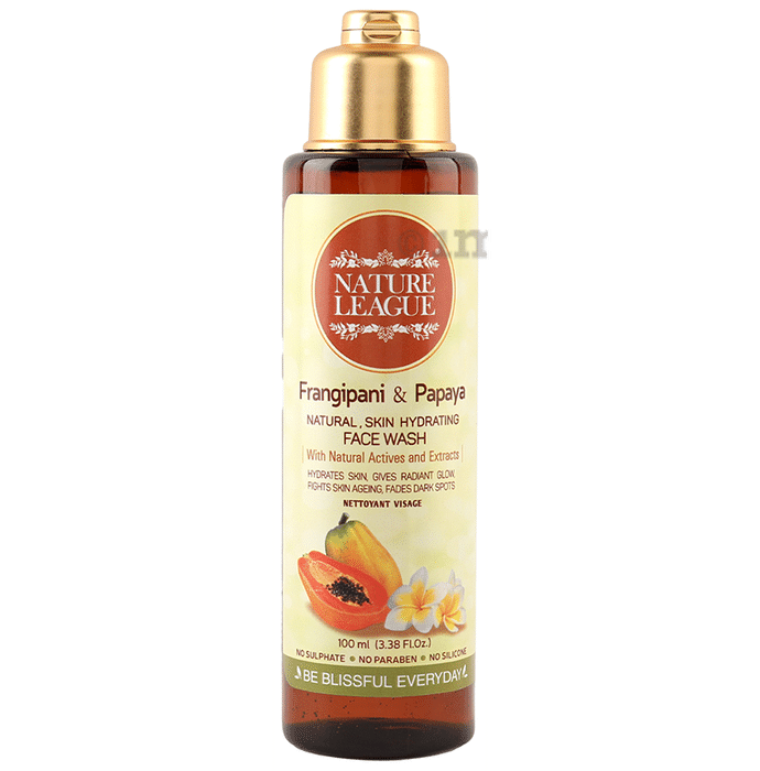 Nature League Frangipani & Papaya Natural, Skin Hydrating Face Wash (100ml Each)
