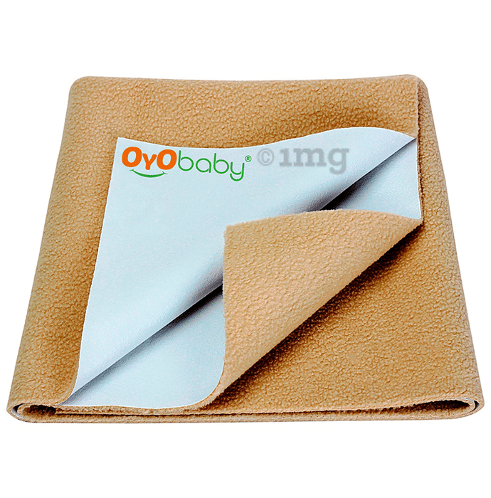 Oyo Baby Bed Protector Dry Sheet Single Bed Beige