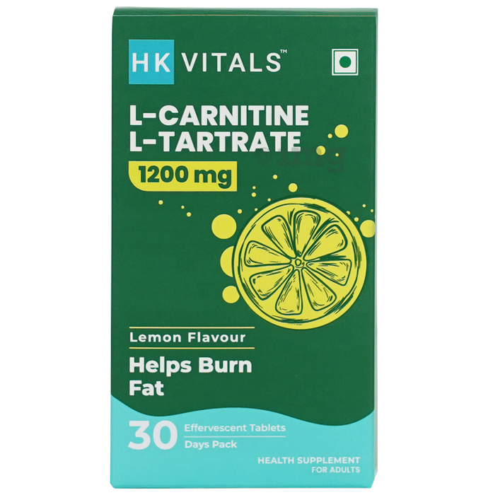 HK Vitals L-Carnitine L-Tartrate 1200mg Effervescent Tablet Lemon