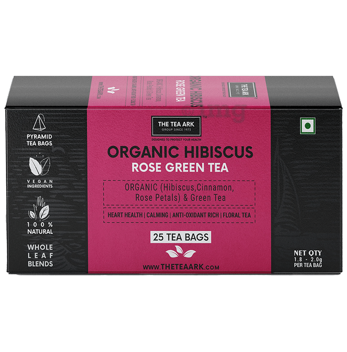 The Tea Ark Organic Hibiscus Rose Green Tea (1.8gm-2gm Each)