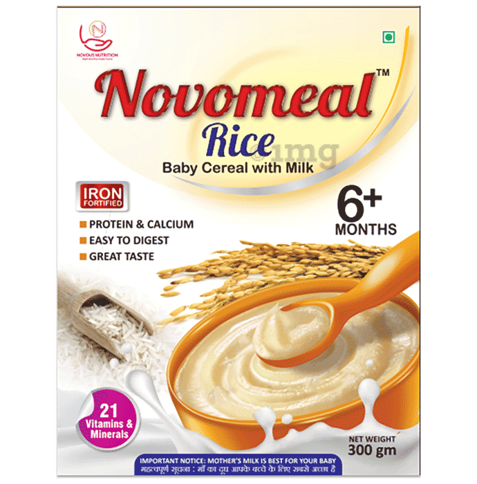 Novomeal Rice Baby Cereal with Milk for 6+ Months