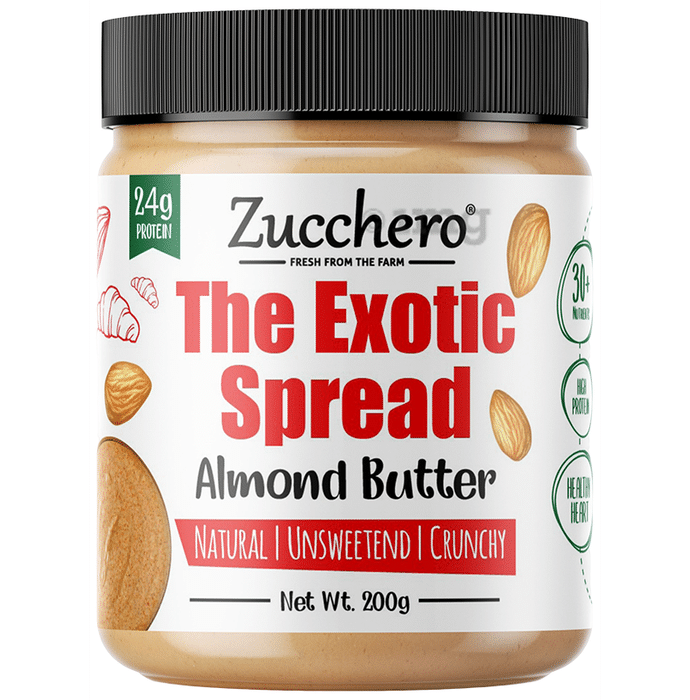 Zucchero The Exotic spread Almond Butter Natural Unsweetened Crunchy