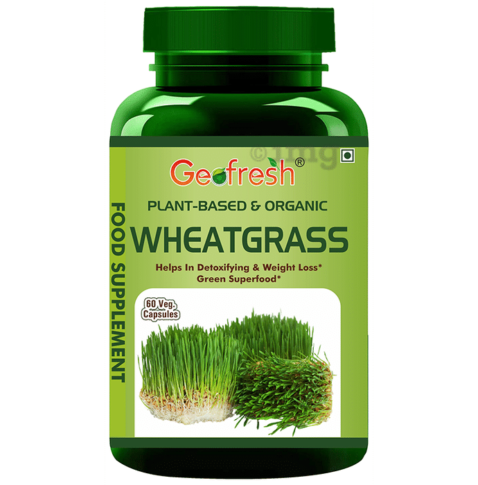 Geofresh Natural Plant Based & Organic Wheatgrass Veg Capsule