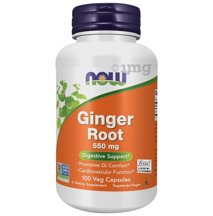 Now Foods Ginger Root 550mg Veg Capsule Vegicap