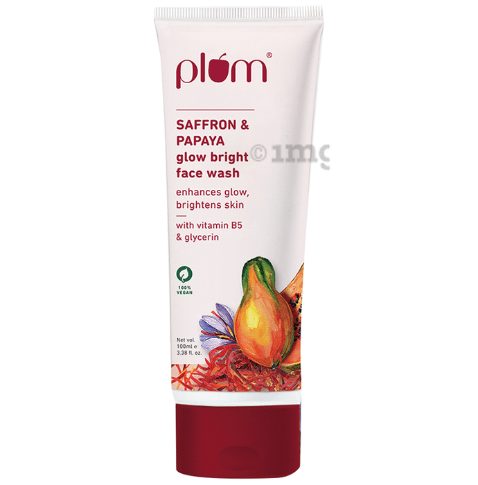 Plum Saffron & Papaya Glow Bright Face Wash