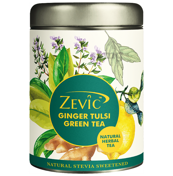 Zevic Ginger Tulsi Green Tea Natural Herbal Tea