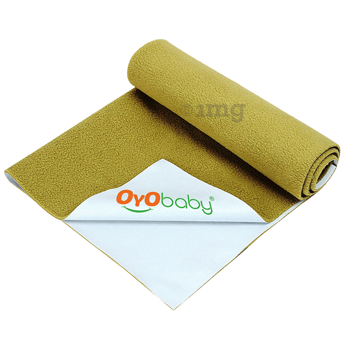 Oyo Baby Waterproof Bed Protector Baby Dry Sheet Medium Gold