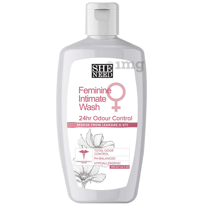SheNeed Feminine Intimate Wash 24Hr Odour Control Improves Inner Hydration with PH