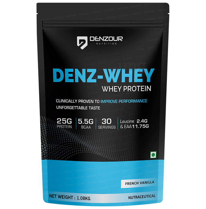 Denzour Nutrition Denz-Whey Protein 5.5G BCAA Powder French Vanilla