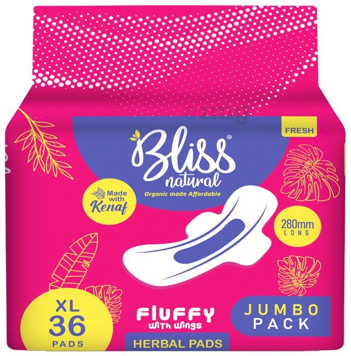 Bliss Natural Fluffy Herbal Sanitary Pad XL
