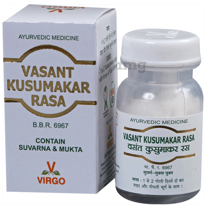 Virgo Vasant Kusumakar Rasa Tablet Contain Suvarna & Mukta