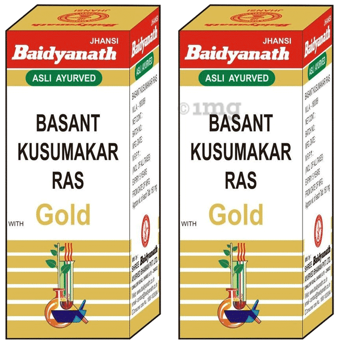 Baidyanath (Jhansi) Basant Kusumakar Ras with Gold Tablets (5 Each)