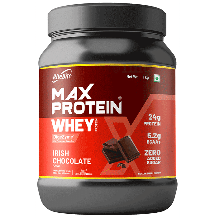 RiteBite Max Whey Protein  Powder Irish Chocolate
