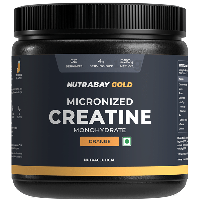 Nutrabay Gold Micronized Creatine Monohydrate Powder Orange