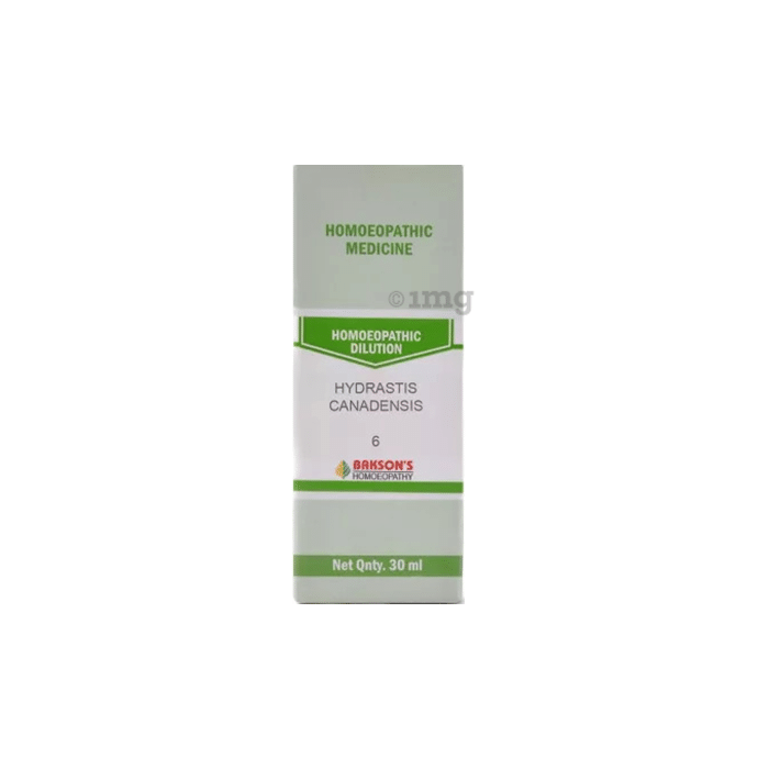 Bakson's Homeopathy Hydrastis Canadensis Dilution 6 CH