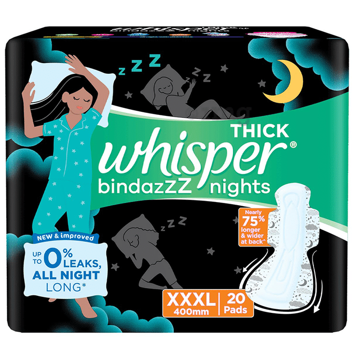 Whisper Bindazzz Nights Pads | Size XXXL