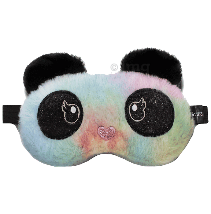 Jenna Jenna Sleeping Eye Mask for Insomnia, Puffy Eyes and Dark Circles with Fur Fuzzy Multi