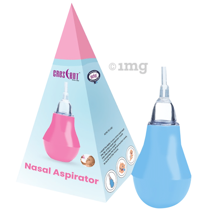 Crescent Nasal Aspirator Blue