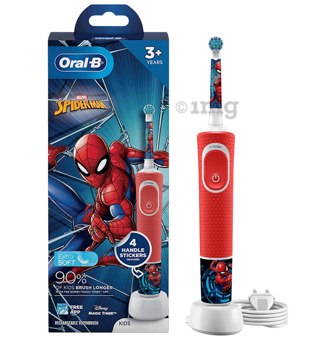 Oral-B Kids Electric Rechargeable Toothbrush (for 3+ Years) Spiderman