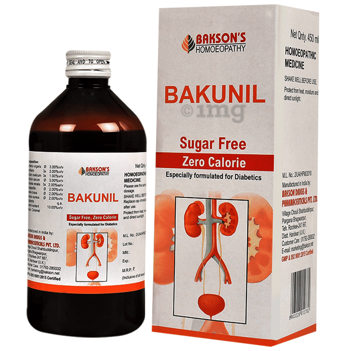 Bakson's Homeopathy Bakunil Syrup Sugar Free Buy bottle of 450.0 ml