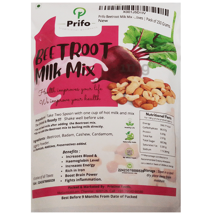 Prifo Traditional Goodness Beetroot Milk Mix Powder