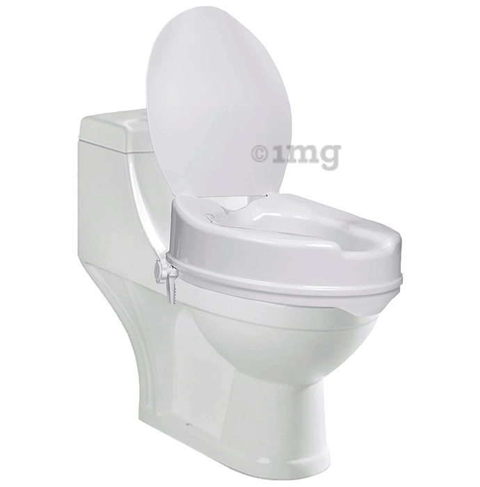 Entros 7060 Medical Portable Raised Toilet Seat for Standard Toilets with Lid Cover 2 inch