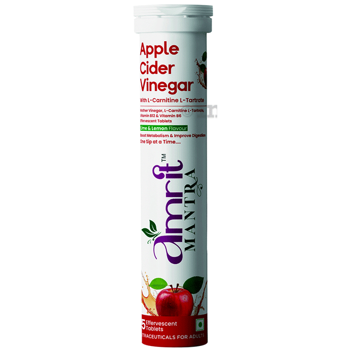 Amrit Mantra Apple Cider Vinegar Effervescent Tablet Lime & Lemon