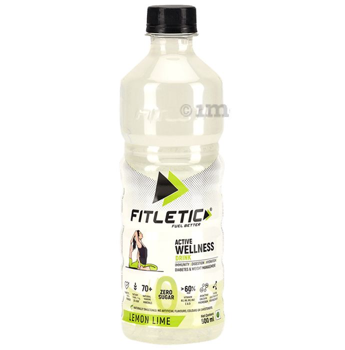 Fitletic Fuel better Active Wellness Drink(500ml Each) Lemon Lime