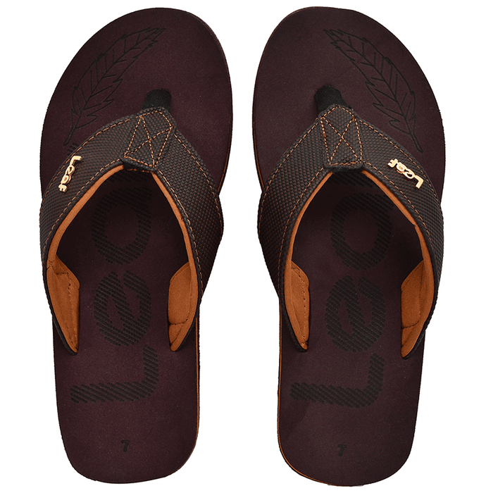 Leaf Footwear Leaf Flat Feet & Weight Distribution Slippers Brown 5