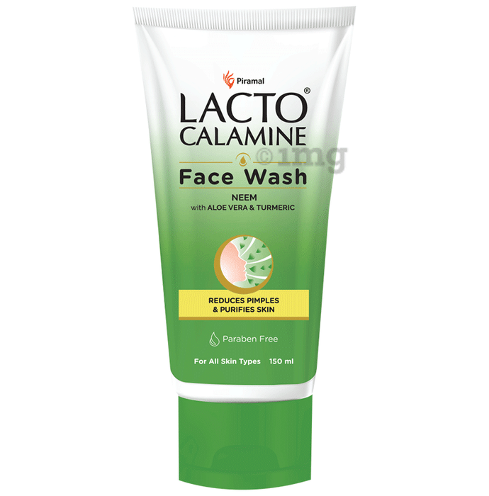 Lacto Calamine Face Wash Neem with Aloe Vera & Turmeric | Paraben-Free | For All Skin Types