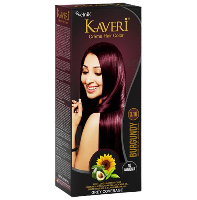 Kaveri Hair Color Cream Burgundy