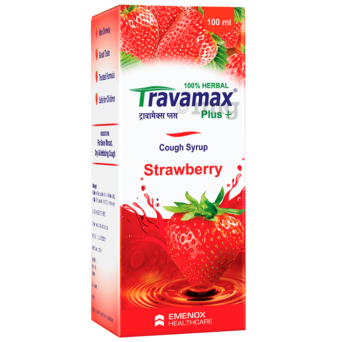 Travamax Plus Cough Syrup Strawberry