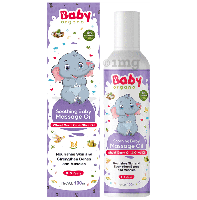 Baby Organo Soothing Baby Massage Oil for 0-5 Years Wheatgerm Oil & Olive Oil
