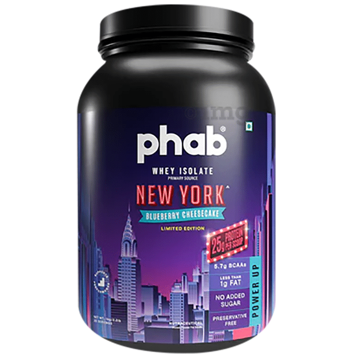 Phab Whey Isolate New York Limited Edition Blueberry Cheesecake No Added Sugar