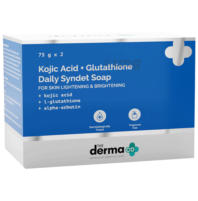 The Derma Co Kojic Acid + Glutathione Daily Syndet Soap (75gm Each)